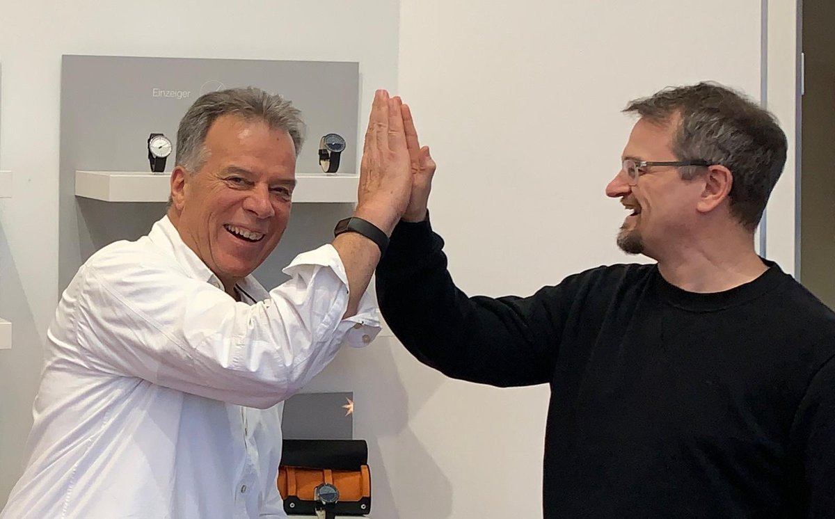 Florian Maier mit Kunden – Zusammenarbeit